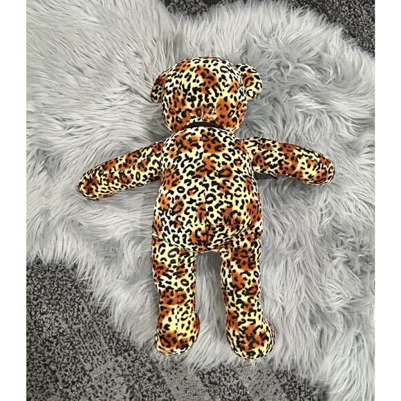 Vintage King Plush Bear made of Leopard Fabric Ear‎ Tag 13" - Picture 3 of 4